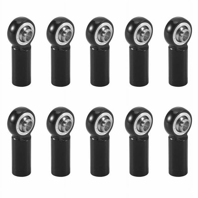 10 Piezas de Metal M2.5 Junta de RóTula de Extremo de Barra de Acoplamiento para A959 12428 144001 C24 MN D90 MN99S RC Piezas de Coche, Negro