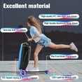 thumbnail image 4 of Advwin Scooter Luggage with LED light-up Wheels, Hardside Ride on Suitcase for Kids & Adults, Lightweight Foldable Carry on Rideable Travel Luggage for Children Teenagers, Light Blue, 4 of 9