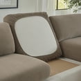 thumbnail image 4 of SureFit Stretch Pique Sectional Slipcovers, Extra Long Couch Cushion Covers, Single, Taupe, 4 of 7