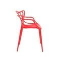 thumbnail image 5 of Heavenly Collection Red Plastic Dining Chair Set of 3 for Dining Area, 5 of 5