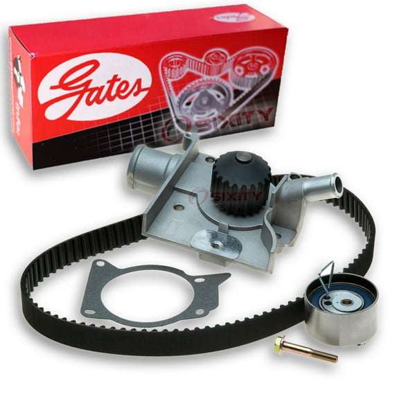 Gates PowerGrip Timing Belt Kit w Water Pump compatible with Ford Escort 2.0L L4 1997-2002