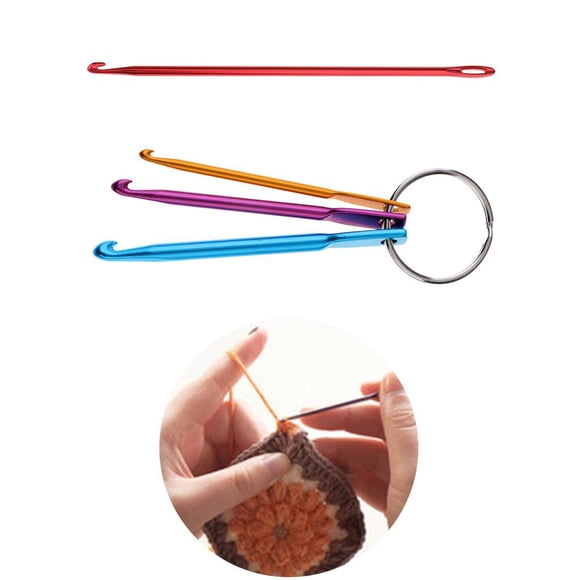 Agujas de tejer Macarena de aluminio de una sola punta 4 piezas