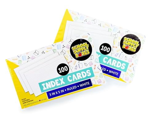 School Supply Boxes - (50-Pack) 100 Ct. 3x5 Index Cards