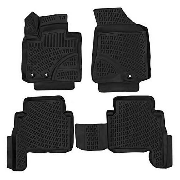 Crocliner Front and Rear All Weather Custom Fit Floor Mats for Kia - Sorento / 2011-2013