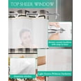 thumbnail image 4 of No Hook Shower Curtain with Snap in Liner, Fall Thanksgiving Day Pumpkins Squirrel Black Buffalo Plaid Shower Curtains for Bathroom, Washable Shower Curtain Liner Set with Mesh Top Window, 72"x84", 4 of 6