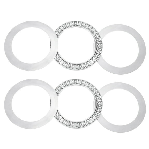 2 Pcs AXK5070 2AS Thrust Needle Roller Bearings with Washers, 1.97" ID, 2.76" OD, 0.2" Thk, Chrome Steel (ABEC5)