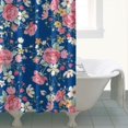thumbnail image 4 of Pioneer Flower Floral Print Pattern Shower Curtain 84"x72" ,Bathroom Decorative Shower Curtains Set with 12 Hooks,Modern Waterproof Washable Shower Curtain, 4 of 6