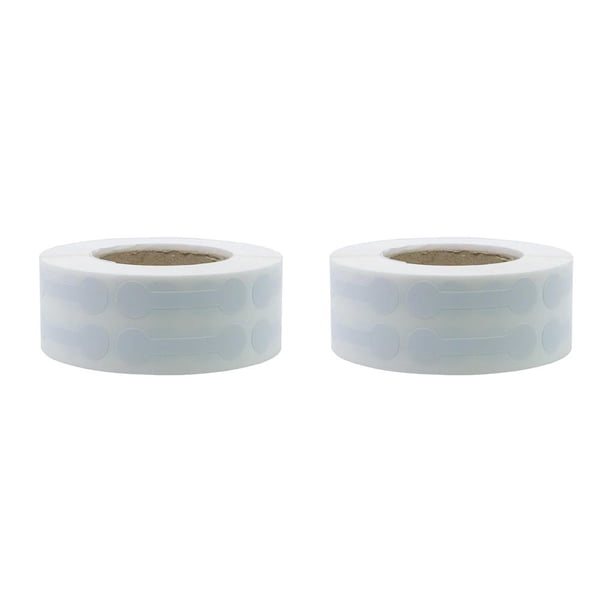 Inteprter 500 x Round Jewelry Price Kraft Stickers Paper for Rings Bag Shops 2piezas Blanco