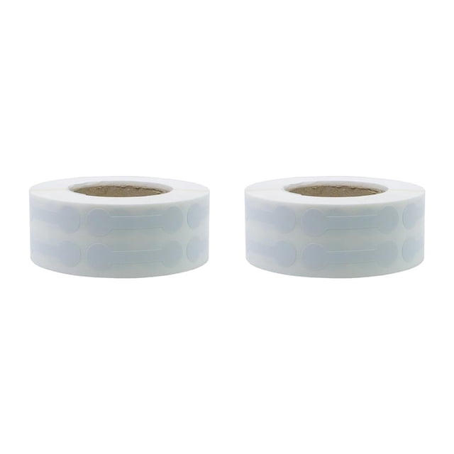 Inteprter 500 x Round Jewelry Price Kraft Stickers Paper for Rings Bag Shops 2piezas Blanco