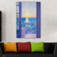 thumbnail image 5 of OWNSERIES Home Decor Moonlit Night at the Seaside Pattern Canvas Wall Art Paintings for Living Room - Canvas Framed Print Wall Artworks Ship From US Local Warehouse, 5 of 5