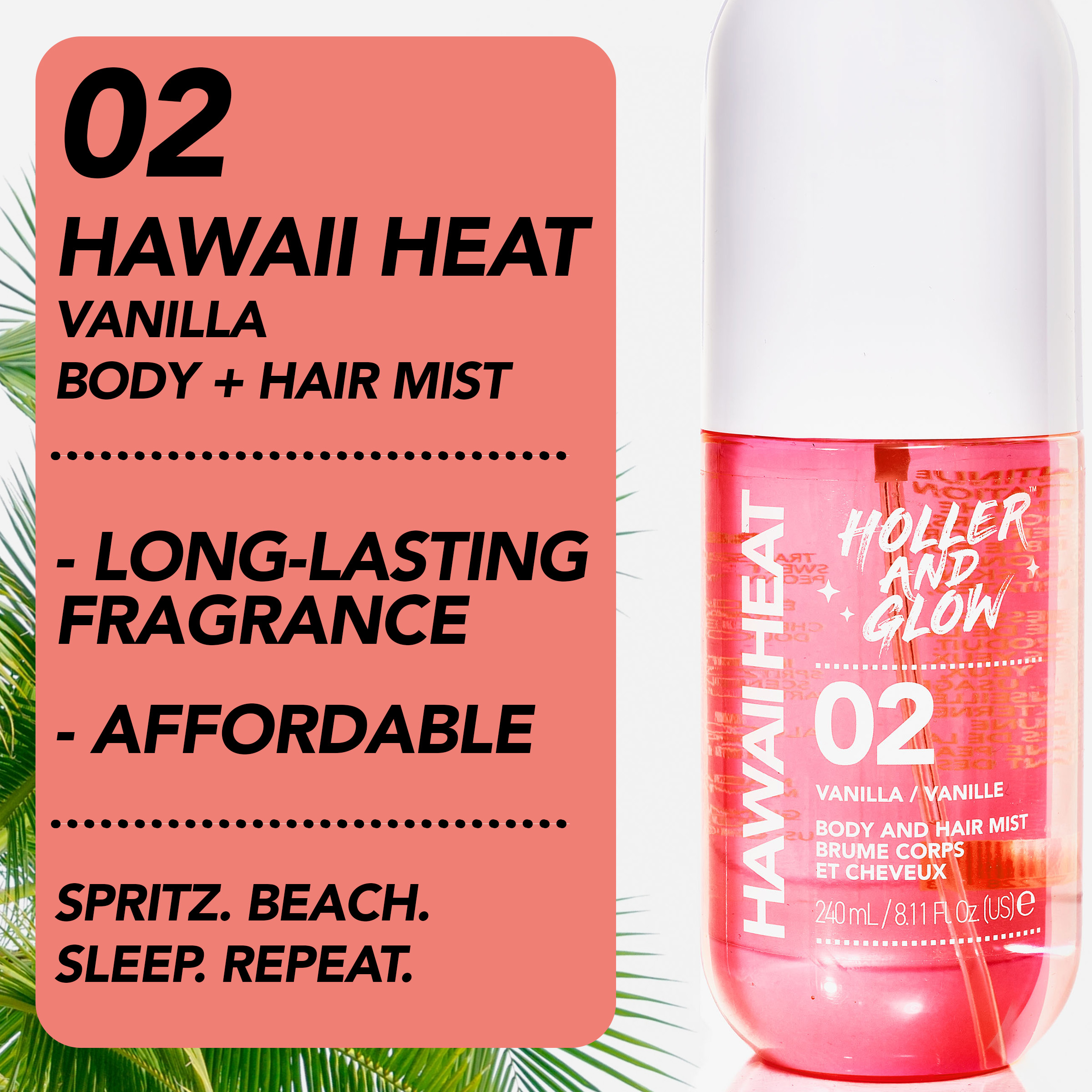 Holler And Glow Hawaii Heat Vanilla Body & Hair Mist photo 2