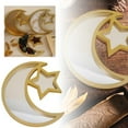 thumbnail image 1 of BKER Wooden Decoration Tray Eid Serving Tray Moon Star Tray Plate Eid Serving Tray Dessert Fruit Tray Tableware Dessert Platters Storage Container Displ, 1 of 5