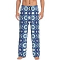 thumbnail image 1 of Fotbe Vintage Blue Pantalones de Pijama para Hombre, Pantalones de Dormir, Pantalones de Casa con Cintura Ajustable y Bolsillos-Large, 1 of 6