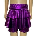 thumbnail image 4 of Ccpelsie Girls Shorts Summer Girls Running Shorts with Pockets Drawstring Kids Gym Workout Sports Shorts(Purple,10-12 Years), 4 of 7