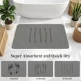 thumbnail image 4 of SYNYLIIFE Extra Large Stone Bath Mat Diatomaceous Earth Shower Mat Non-Slip Super Absorbent Diatomite Stone Bath Mats for Bathroom Floor Quick Drying Natural Easy to Clean (19" x 31", Dark Grey), 4 of 7