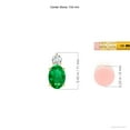 thumbnail image 4 of ANGARA Natural Oval Emerald Solitaire Pendant with Diamond in 14K Yellow Gold for Women (Size-7x5mm) | May Birthstone, Birthday, Anniversary, Jewelry Gift for Women | Natural Emerald Necklace, 4 of 9