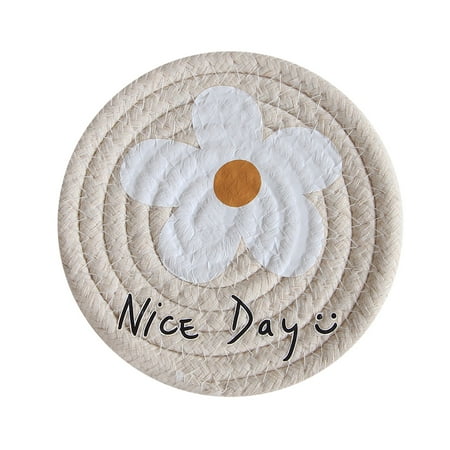 

RuiKe Heat-resistant Mat Cotton Slip-Proof Round Insulation Pads for Cooking