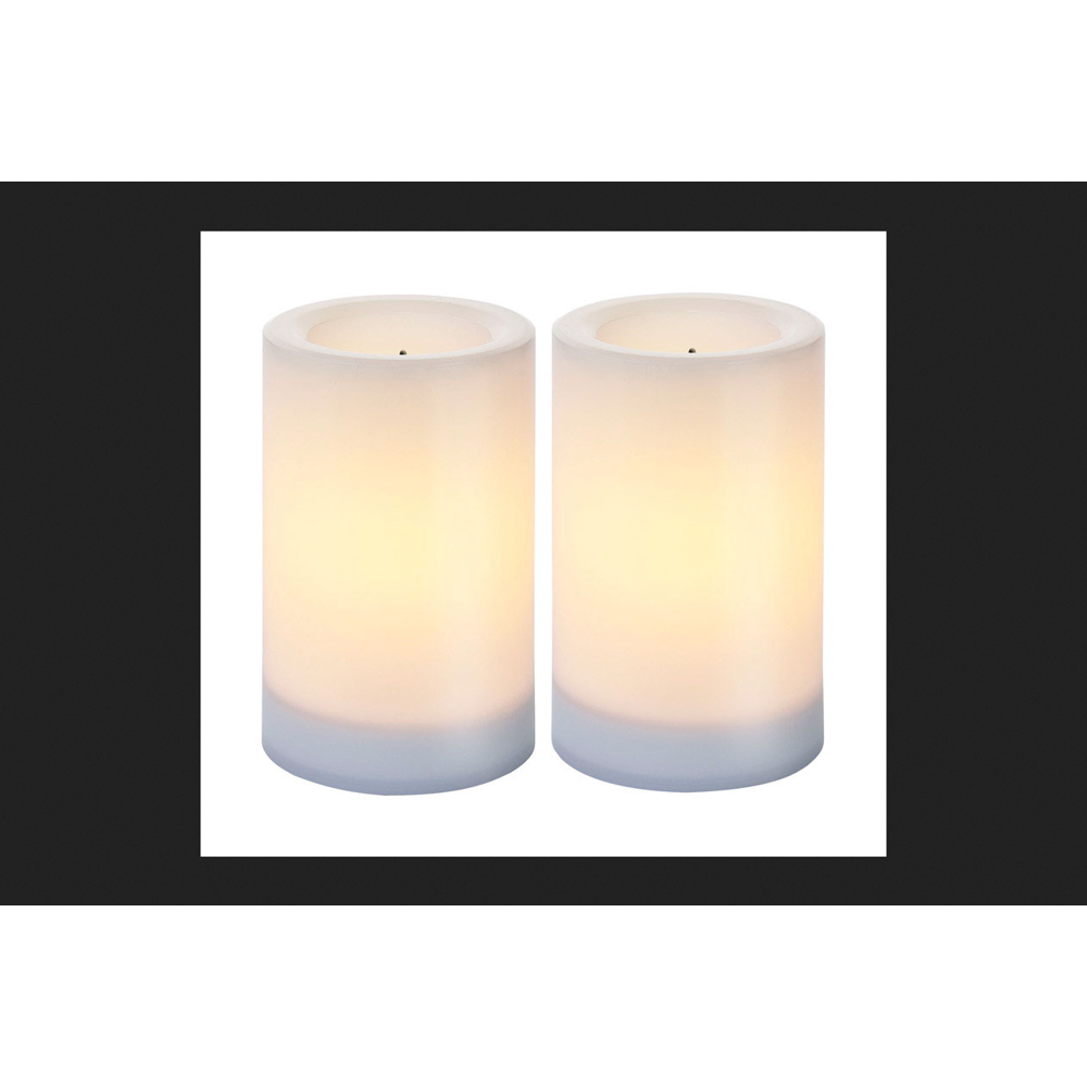Paradise Lighting White Outdoor Flameless Candle 3 in. Dia. x 5 in. H 2