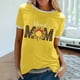 thumbnail image 2 of Camiseta holgada cómoda debajo de la cintura con cuello redondo y estampado elegante para mujer, blusa de manga corta, Tops informales OAVQHLG3B Store lin121212, 2 of 5