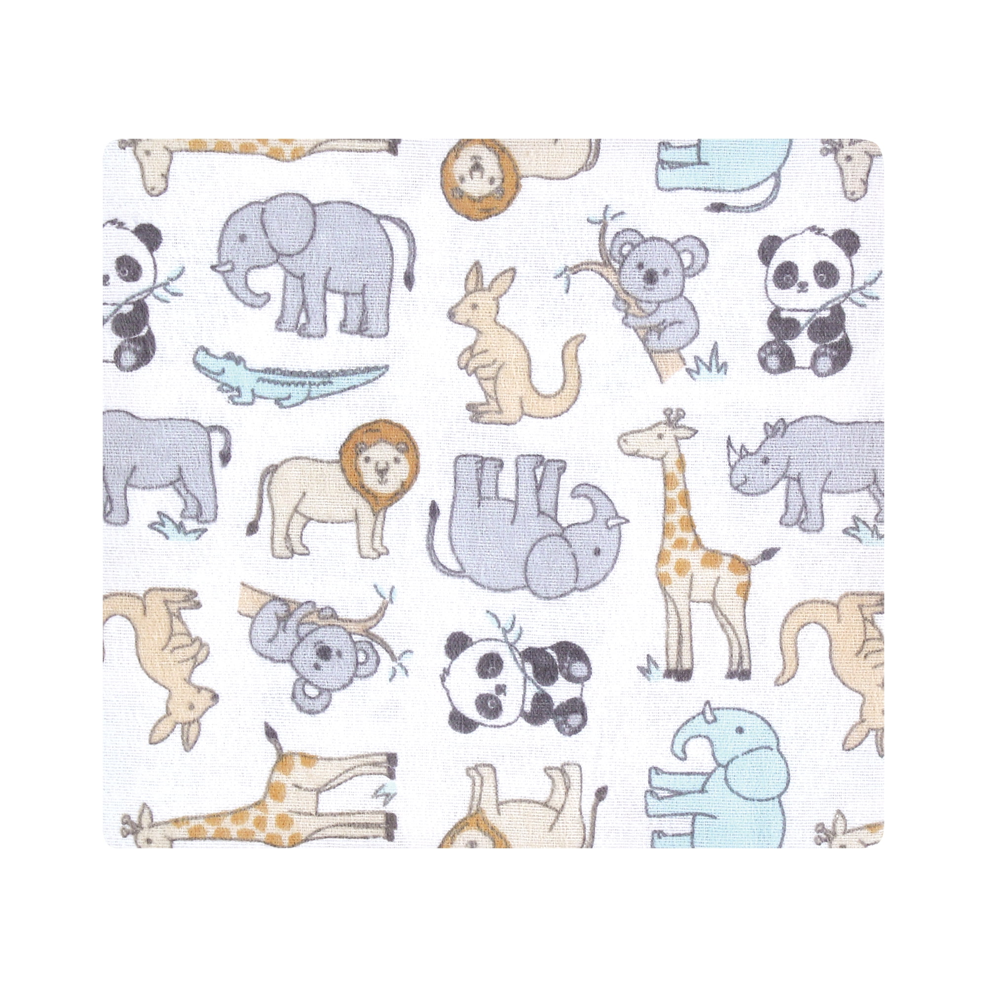 Hudson Baby Cotton Poly Flannel Receiving Blankets, Kangaroo, One Size