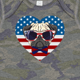 thumbnail image 4 of Inktastic Pug Dog Patriotic US Flag Heart Boys or Girls Baby Bodysuit, 4 of 5