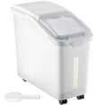 thumbnail image 2 of Ingredient Storage Bin, 11.4 Gallon Capacity Shelf Ingredient Bin, 280 Cup Flour Bins on Wheels Commercial Prosave Shelf-storage Ingredient Bin with Lid and Scoop Rice Bin for Kitchen White, 2 of 11
