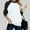 Black, variant on Women's Casual Round Neck With Shoulder Matching Color Long Sleeve T Shirt Raglan T Shirt Women Womens Long Tee Shirt Women Top Exercise Wear Tee Shirt Running Tee Shirts Women Womens Shirts Casual