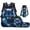 Blue Lightning Wolf, variant on Boys 17 Inch Backpack, Set of 4 Frog Print School Bookbag with Full Accessories for Kids