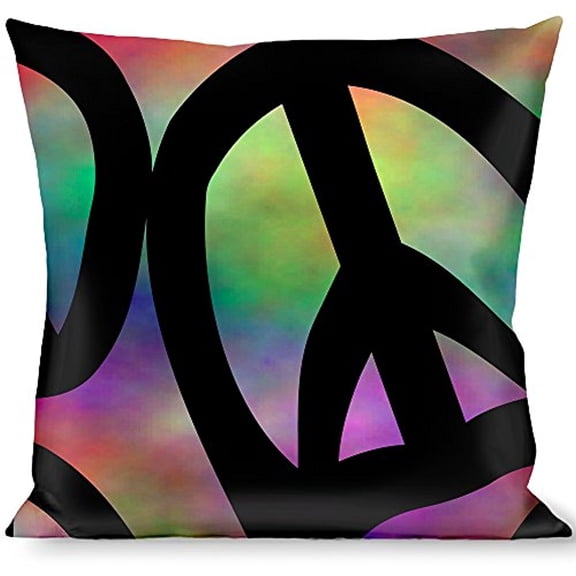 Buckle-Down Throw Pillow - Peace Psychedelic