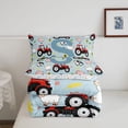 thumbnail image 5 of Catabedysis Red Cartoon Tractor Twin Comforter Sets For Boys,Farm Theme Personalized Letter S Bedding Set,Colorful Stars Reversible,2-Piece,1 Comforter and 1 Pillowcase, 5 of 7