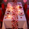 thumbnail image 6 of Hvmvliv Valentine's Day Table Runner 33x180cm Polyester Non-Slip, Heart/Rose Printed, Machine Washable Fade-Resistant, Perfect for Festive Dinners Weddings Anniversaries, Romantic Home Decor Red, 6 of 6