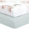 thumbnail image 4 of Evolur RainBoho Collection ( 2pc Sheet Set ), Air Blue & Rainbow Print, 4 of 6
