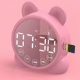 thumbnail image 2 of Kids Alarm Clock Bluetooth Speaker Bedside Alarm Clock,mirror Digital Wake-up Temperature Nap Timer,kids Sleep Trainer (haoyi, 2 of 2