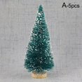 thumbnail image 1 of 5 uds pequeño árbol de Navidad decorado pino cedro sobre seda de sisal azul-verde oro plata y rojo mini adornos para árbol de Navidad, 1 of 4
