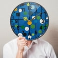 thumbnail image 6 of Yayeee Wall Clock Battery Operated 11.9" Silent Non-Ticking for Living Room, Blue Abstract, 6 of 8
