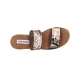 thumbnail image 2 of Womens Steve Madden Rage Double Strap Slide Sandals, Natural Snake, 2 of 5