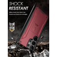 thumbnail image 2 of Poetic Étui Révolution pour Samsung Galaxy S23 Ultra 5G 6.8 Pouces, Étui Intégrale Robuste avec Support, Rouge Marron, 2 of 5