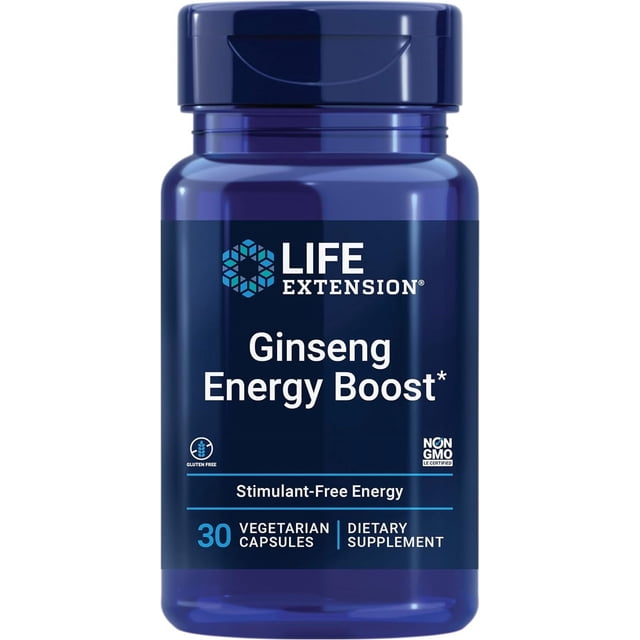 Life Extension Ginseng Energy Boost | 200 Mg | 30 Servings | 30 Capsulas