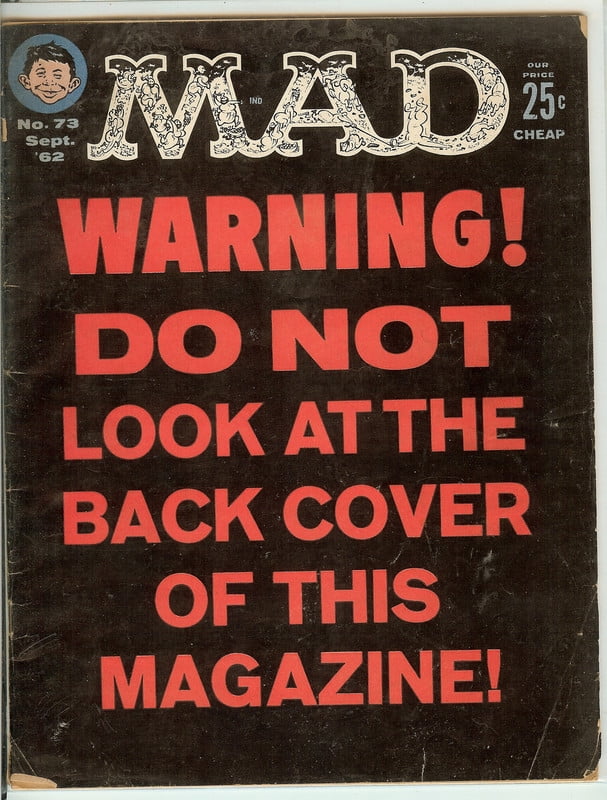 MAD Magazine Vintage Collectible #73 Sept 1962 Very Good Plus (VG+)