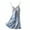 D-Light Blue, variant on Wyobmus Womens Ice Silk Nightgown Comfortable Lace Sleeveless Sleepwear Soft Adjustable Suspender Sleepshirt Pleated Nightshirt Casual Loungewear F-White