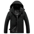 thumbnail image 1 of Chubasquero OTU, ligero e impermeable, con capucha, para hombre, color negro, 1 of 9