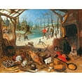 thumbnail image 2 of Sebastian Vrancx 24x20 Black Ornate Framed Double Matted Museum Art Print Titled: An Allegory of Winter (1608), 2 of 5