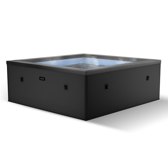 Wave Garda | 4-Person Eco Foam Hot Tub | Integrated Heater | Charcoal Black