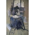thumbnail image 2 of Toulouse-Lautrec, Henri 17x24 Gold Ornate Wood Framed with Double Matting Museum Art Print Titled - Woman At The Widow, 2 of 4