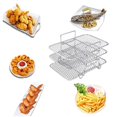 thumbnail image 2 of Grille de Friteuse à Air Chaud, Cadre de Déshydratation Empilable Rectangulaire à 3 Couches avec Brosse à Huile Grille Déshydratante en Acier Inoxydable 304, 2 of 5
