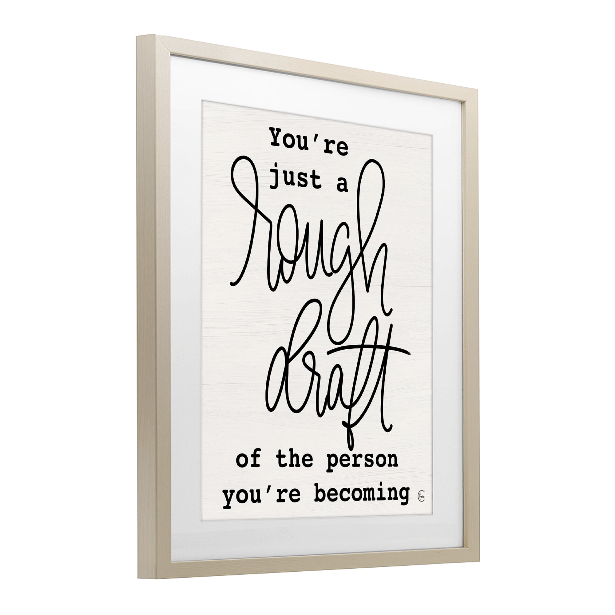 Stupell Industries Rough Draft Of Person Birch Framed Print Under Glass, design by Fearfully Made Creations