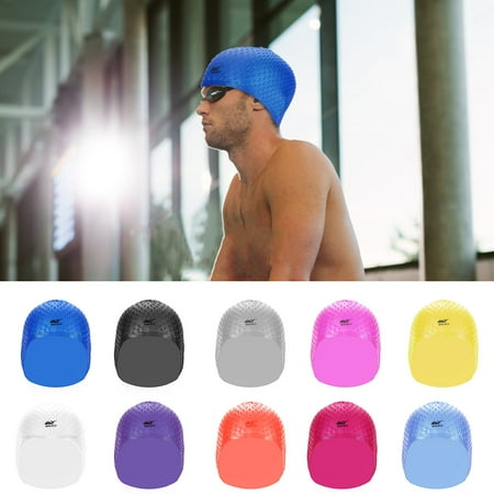 - WALFRONT 10Colors WHALE Adult Silicone Ear Cover Swimming Swimwear Bathing Cap Waterproof Swim Hat, Long Hair Swimming Cap, Waterproof Swim Hat