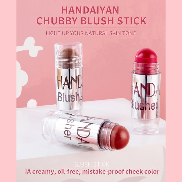 Soft Matte Blush Stick - 30.5g Multi-Use Makeup for Cheeks, Eyes & Face, Lightweight Long-Lasting Blush & Eyeshadow, Natural Finish, 7.2cm Compact Size, Variety of Fashionable Colors