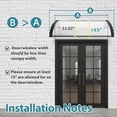 thumbnail image 6 of 116 inch / 78 inch / 39 inch Window Awning Outdoor Polycarbonate Hollow Sheet Door Patio Canopy, 6 of 8
