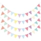 thumbnail image 1 of Paquete de 4 decoraciones de fiesta, banderín de bandera triangular de papel colgante para graduación, carnaval, boda, cumpleaños, bebé, despedida de soltera, decoraciones para fiesta, 1 of 5
